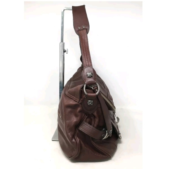 B Makowsky Stash Flap Shoulder Handbag - Picture 5 of 10